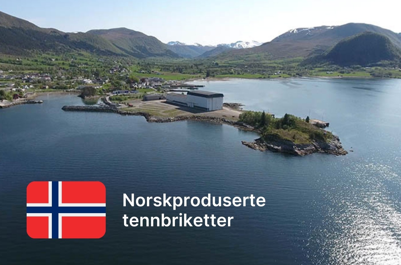 Norsk fabrikk som produserer tennbriketter i Norge for dugnad